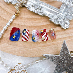 ZASKHLD model wearing nails at a parade conveying festive, ready-to-wear style