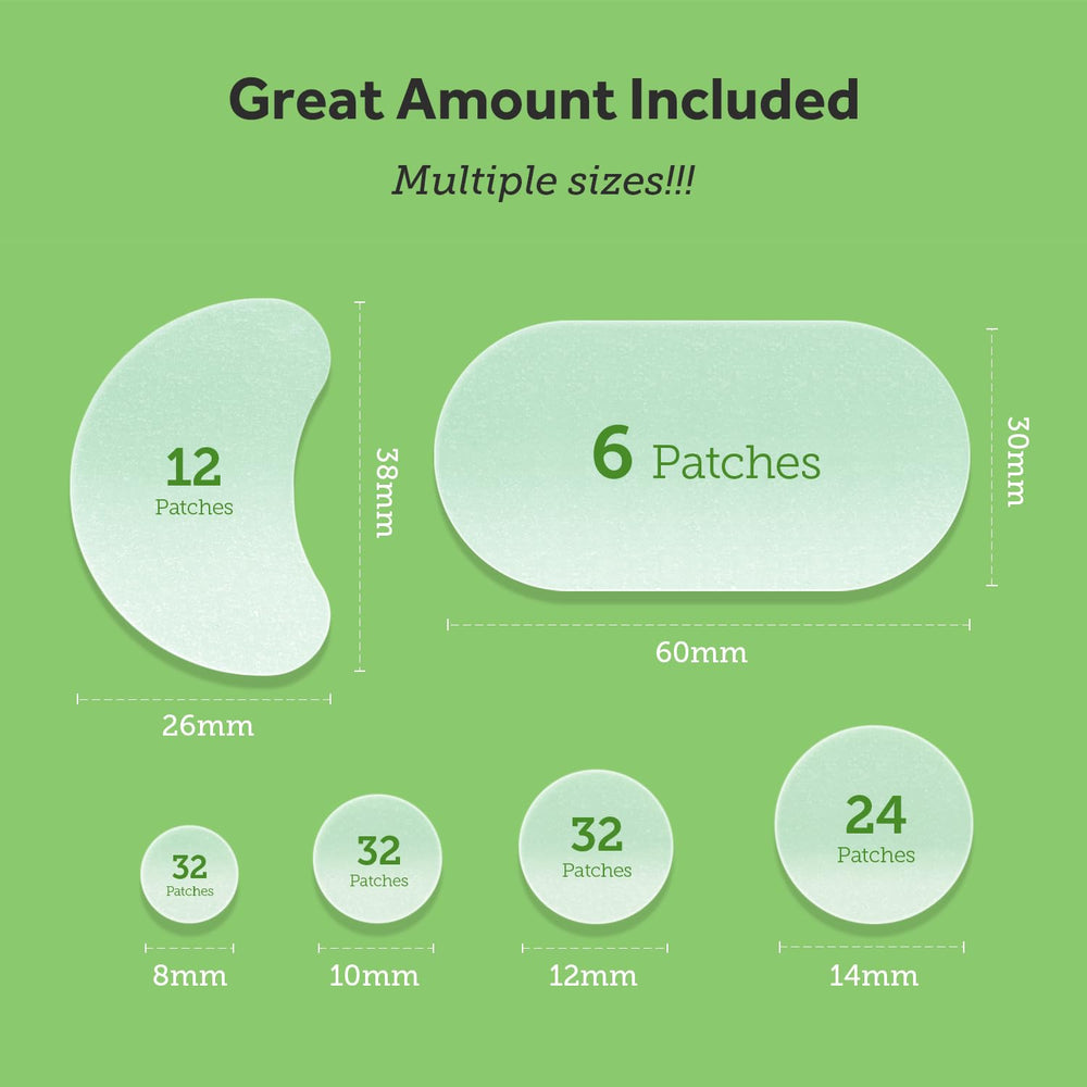 ZATKTK display of six different patch sizes for versatile coverage