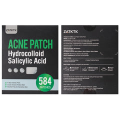 ZATKTK used patch demonstrating absorbed fluids and blemish protection
