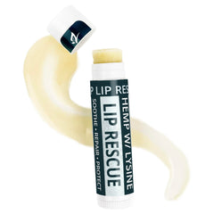 Zatural hemp lip balm front view showing twist-up and smooth finish benefit