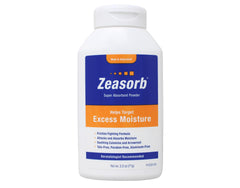 Zeasorb powder texture close-up showing fine particles for fast moisture absorption benefit