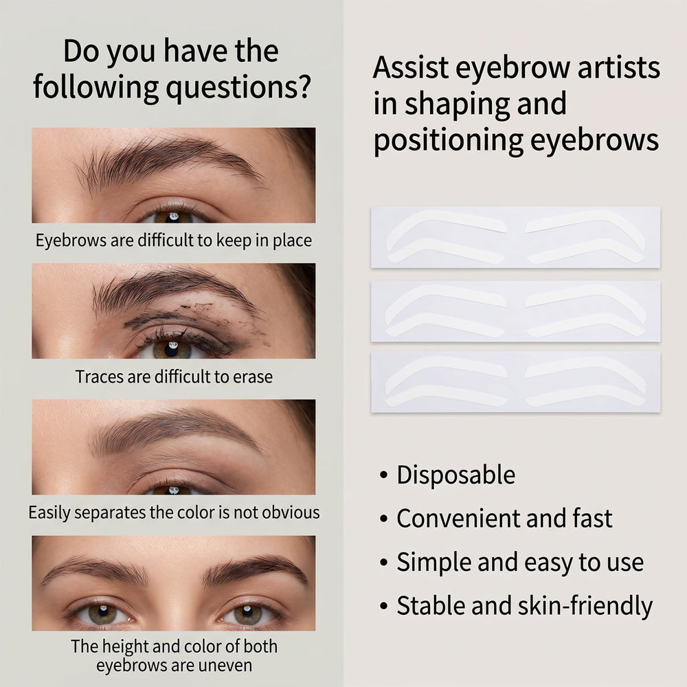 Zelphvt stencil in use during eyebrow tinting for neat results