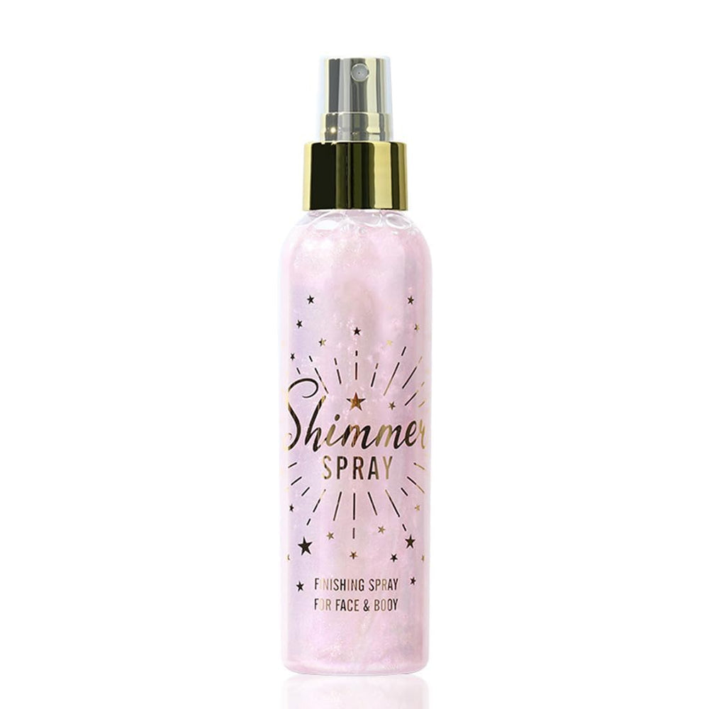 ZENTANMEI front bottle view showing pink glitter spray and clear branding for events