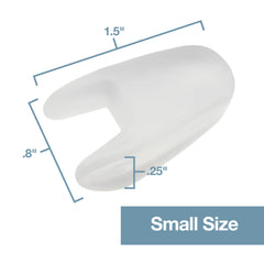 ZenToes separators inside a sneaker demonstrating reduced toe rubbing and comfort