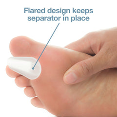 Barefoot lifestyle image with ZenToes separators showing improved toe alignment
