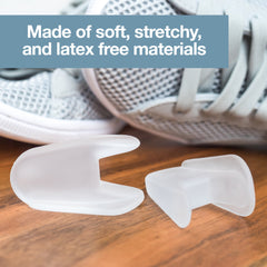ZenToes worn in a sandal lifestyle shot demonstrating discreet everyday comfort