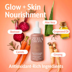 Zeria size comparison in hand showing compact bottle for daily routine