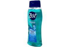 Zest close-up of aqua gel texture highlighting smooth consistency for gentle cleaning
