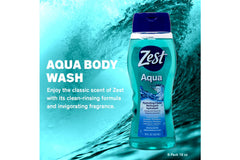 Zest bottle beside ruler showing 18 ounce scale for clear size and volume reference