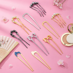 Zesucal hairpins beside a ruler showing compact size and travel-friendly convenience