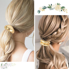 ZEYER elastic band stretched to show flexibility, secure hold for thicker hair