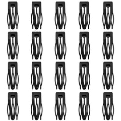 ZGQHZR front view of black clip pack showing quantity and tidy storage benefit