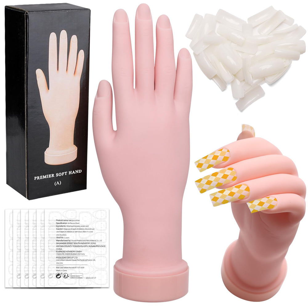 Zhaoyao practice hand front view showing full mannequin and stable base benefit