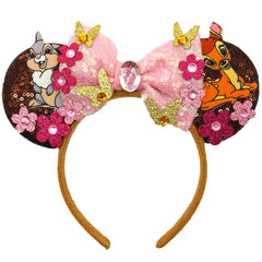 ZHENNAN bow headband front view shows fabric bow and comfortable fit
