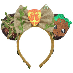 ZHENNAN bow headband front view showing sequins and festive sparkle benefit