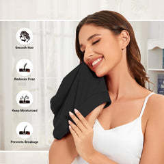 ZHENSILK adjustable strap detail secures bonnet comfortably overnight