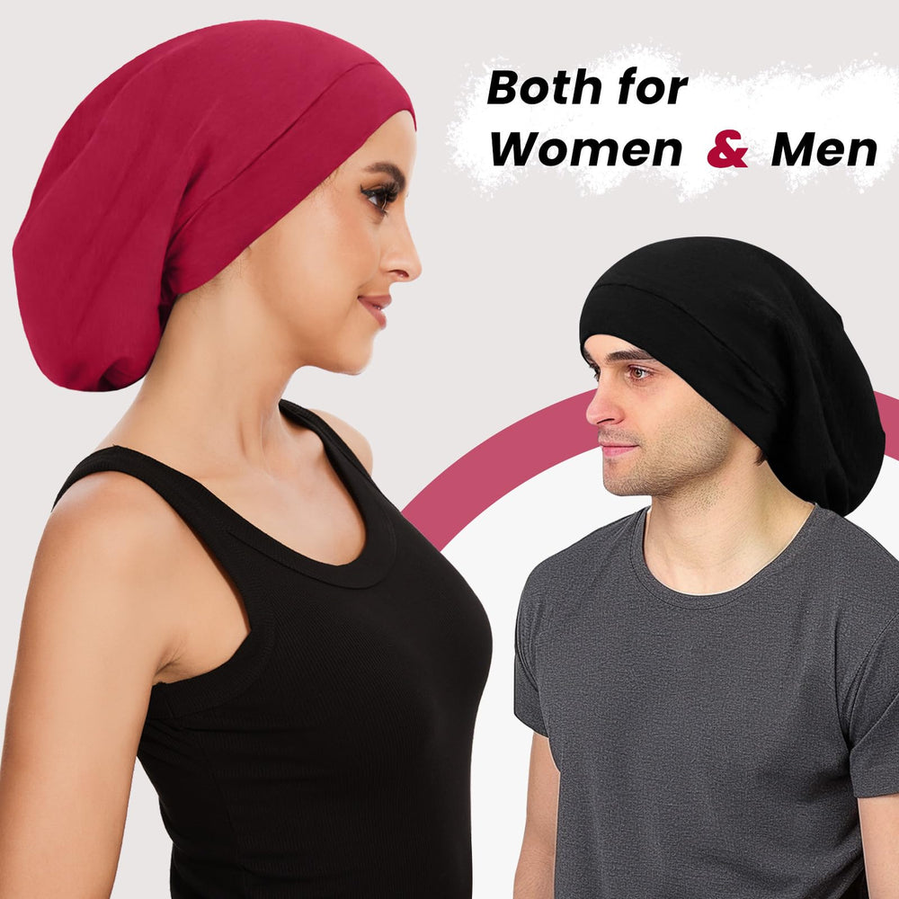 ZHENSILK bonnet worn by woman with curls, preserves curl pattern and reduces frizz