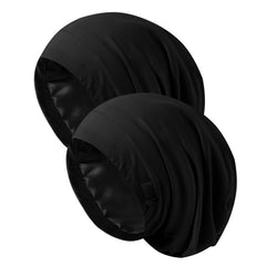ZHENSILK front view beanie showing sleek satin lining and secure fit benefit
