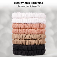 ZHENSILK rose pink scrunchie in a worn ponytail demonstrating gentle hold and polished look