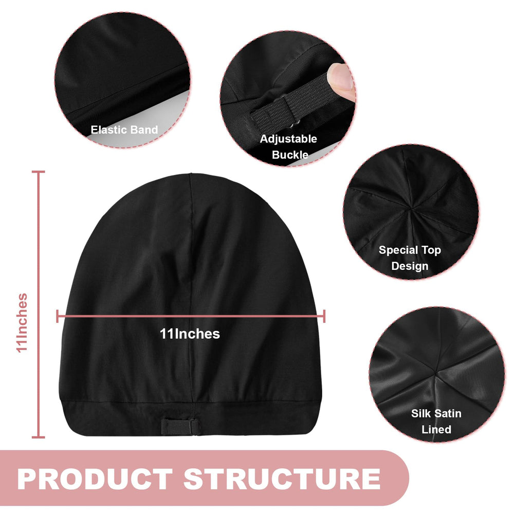 ZHENSILK top slits design detail creating space for braids and curls