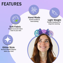 zhezesmila headband worn in park scene conveying festive comfort