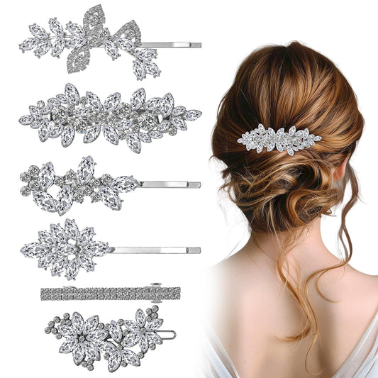 ZhouBoat front packaging showing six-piece rhinestone clip set and gift-ready design