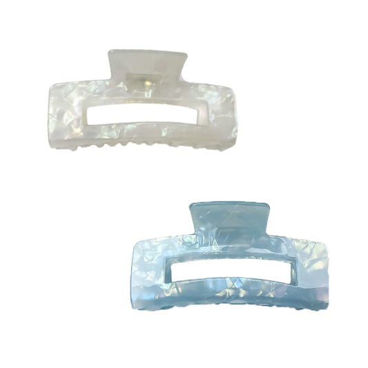 ZHOUMEIWENSP front view of white and blue clips showing sleek finish and color