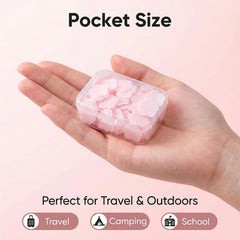 ZHU IN SY open dispenser with visible petal sheets showing snap-top protection and easy access