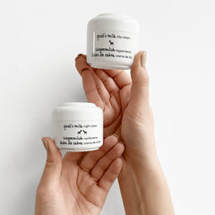 Ziaja jar on a bedside table showing easy evening skincare use