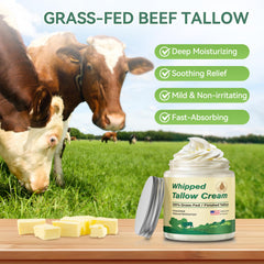 ZIIDII whipped tallow texture close-up showing airy balm consistency for easy absorption benefit