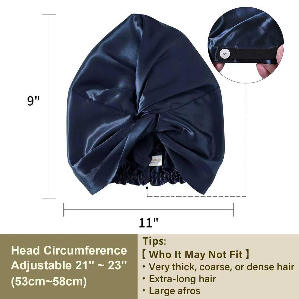 ZIMASILK model sleeping with bonnet showing reduced tangles and neat hair