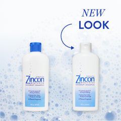 ZINCON label close-up and pump mechanism demonstrating easy dispensing and readability