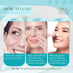 ZING SKIN CARE used patch after removal showing visible oil extraction