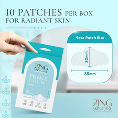 ZING SKIN CARE patch beside coin showing nose patch size and portability