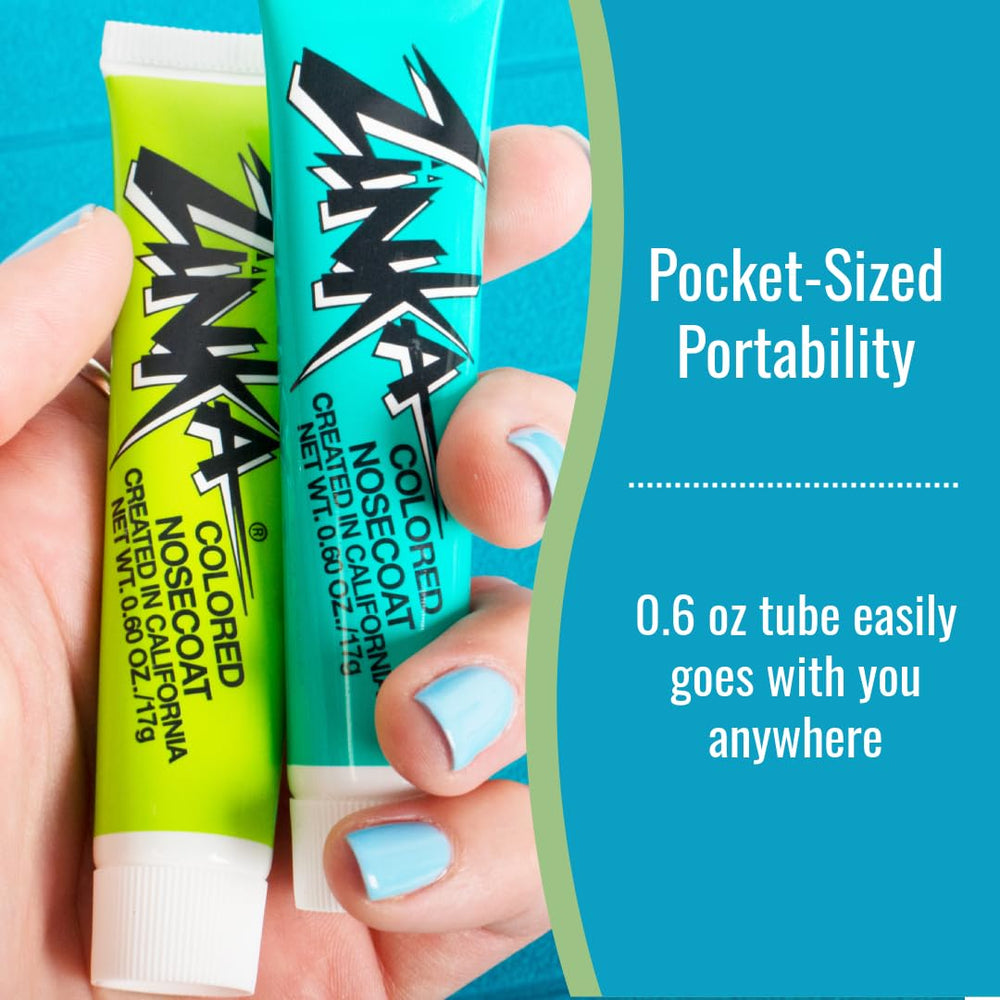 Zinka on surfboard scene illustrating brand use during water sports