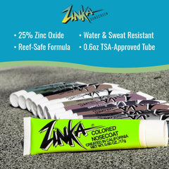 Zinka stick texture close-up highlighting smooth opaque zinc application benefit
