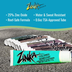 Zinka teal textured close-up of zinc paste showing smooth, opaque consistency
