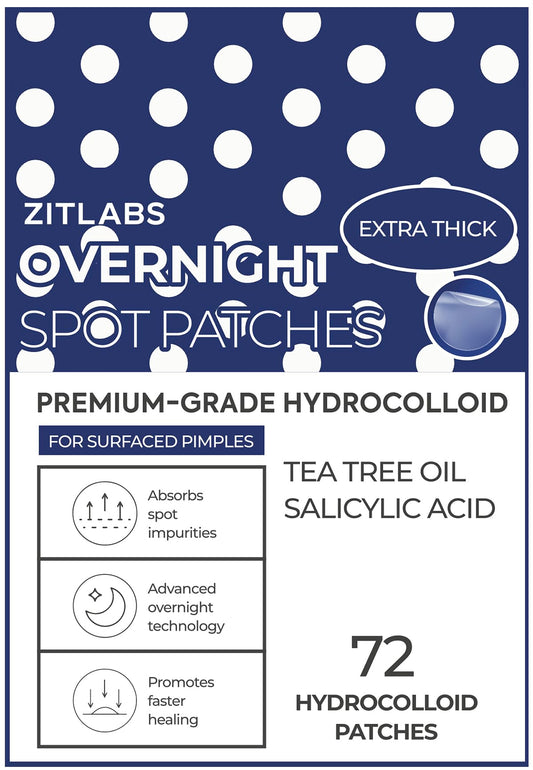 ZITLABS front packaging showing pack of 72 patches and branding benefit protection