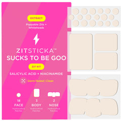 ZitSticka front packaging showing 23-piece Goo Getter set and travel-friendly design