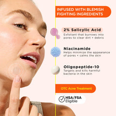ZitSticka microdart texture macro view highlighting targeted delivery