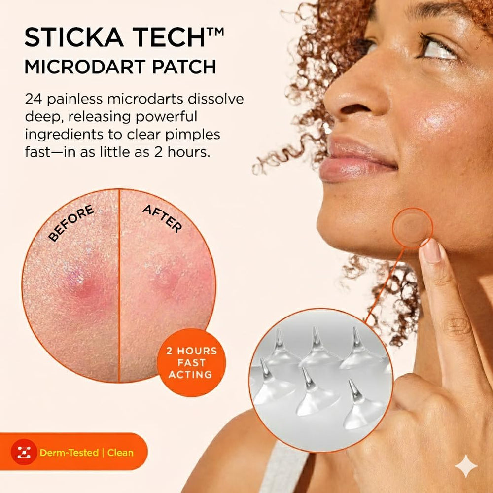 ZitSticka single microdart patch close-up demonstrating precise coverage