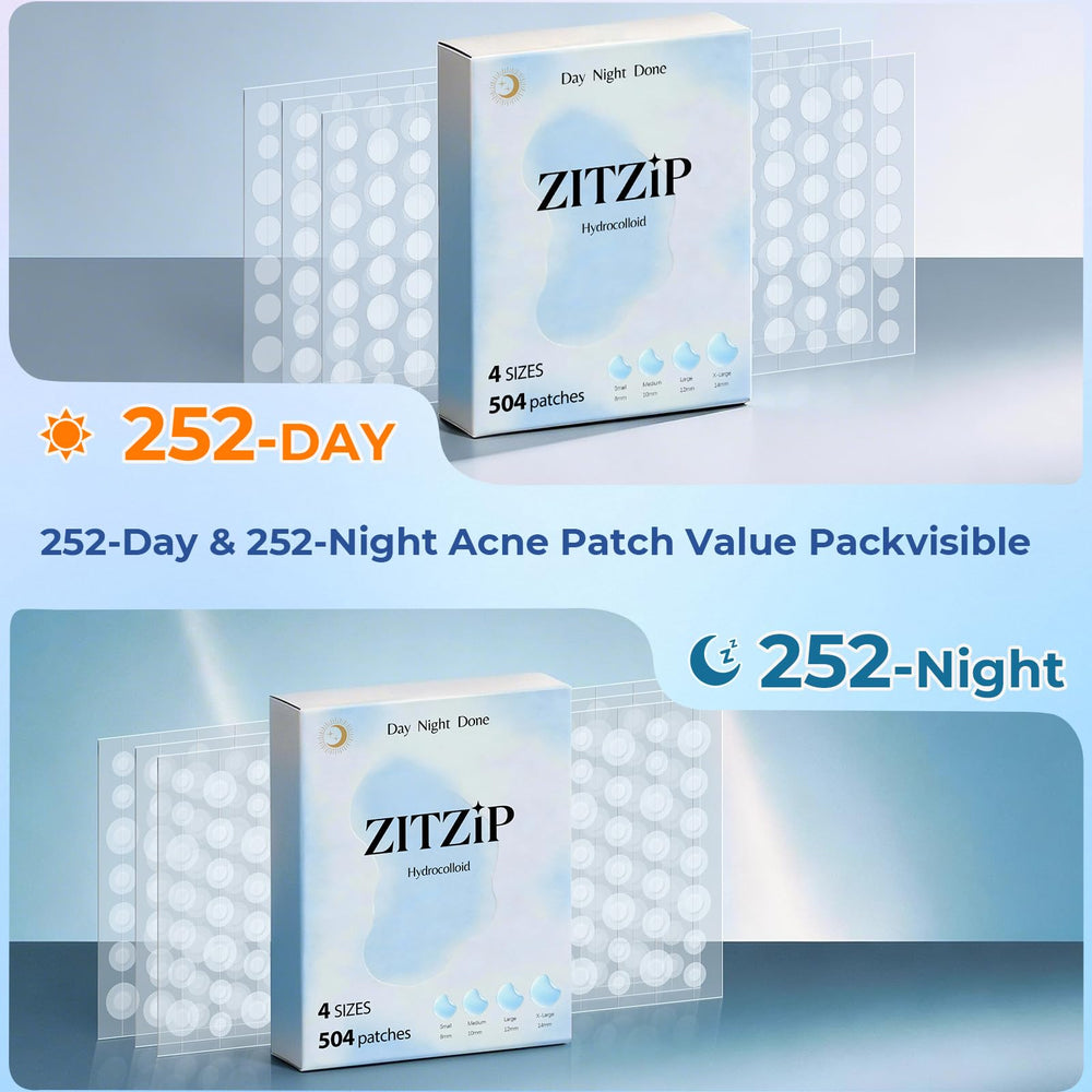 ZITZIP daytime patch applied on cheek demonstrating discreet coverage benefit