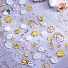 ZJHGDR detailed gold-edged starfish decal emphasizing metallic accent for shine
