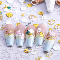 ZJHGDR summer manicure lifestyle image showing finished nails and coastal inspiration