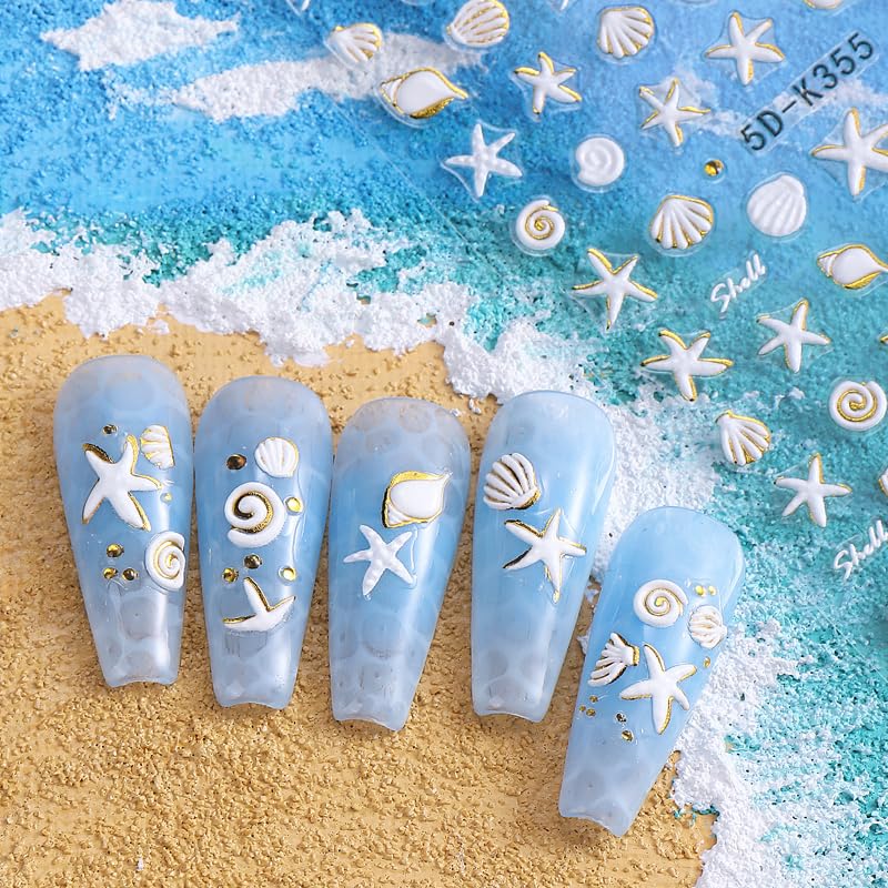 ZJHGDR stickers applied on acrylic nail demonstrating secure adhesion and polished look
