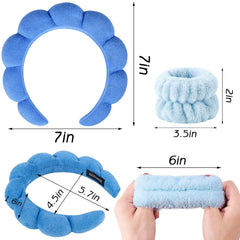 Zkptops headband and wristband flat lay showing matching set ready to pack