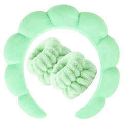 Zkptops headband front packaging showing light green color and benefit of neat hair