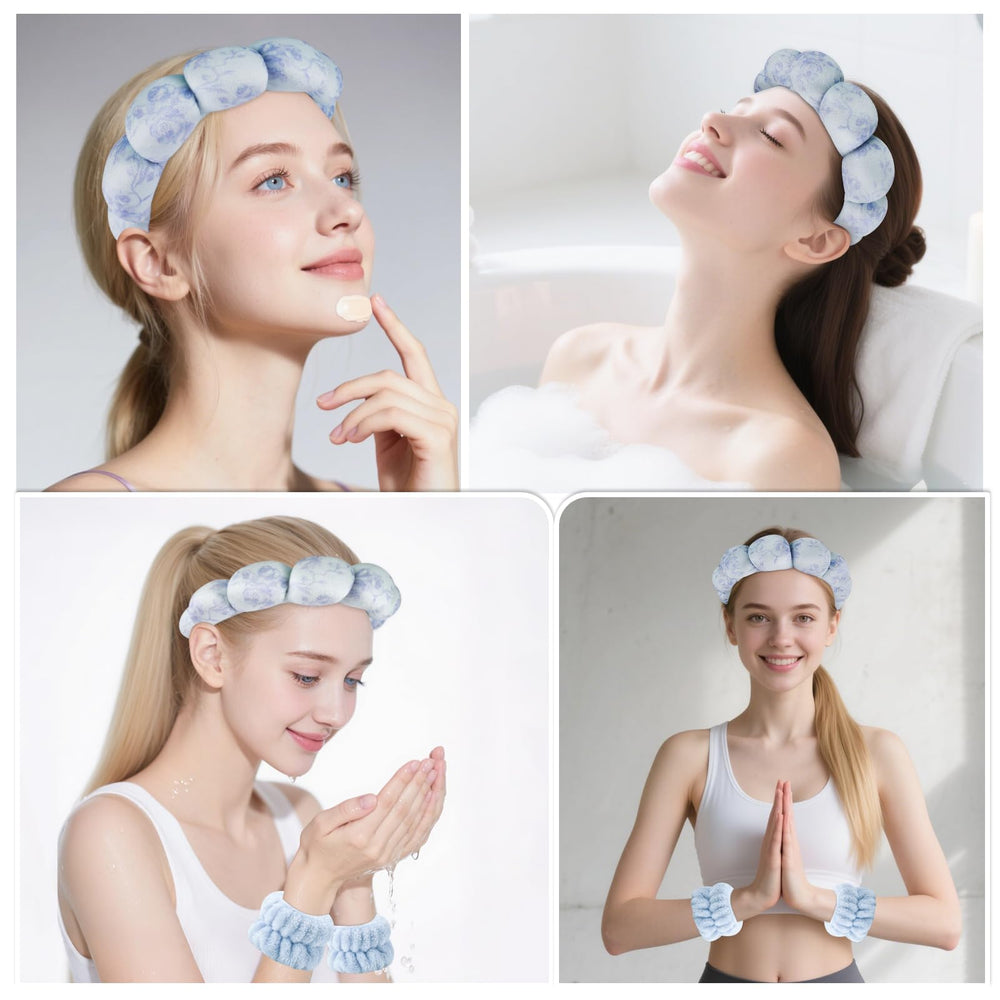 Zkptops headband side profile demonstrating puffy sponge lift and secure hair hold