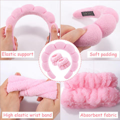 Zkptops headband in use washing face keeping hair dry and hands free