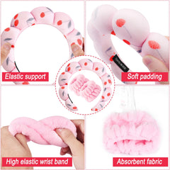 Zkptops headband in use while washing face, keeps hair dry and out of the way